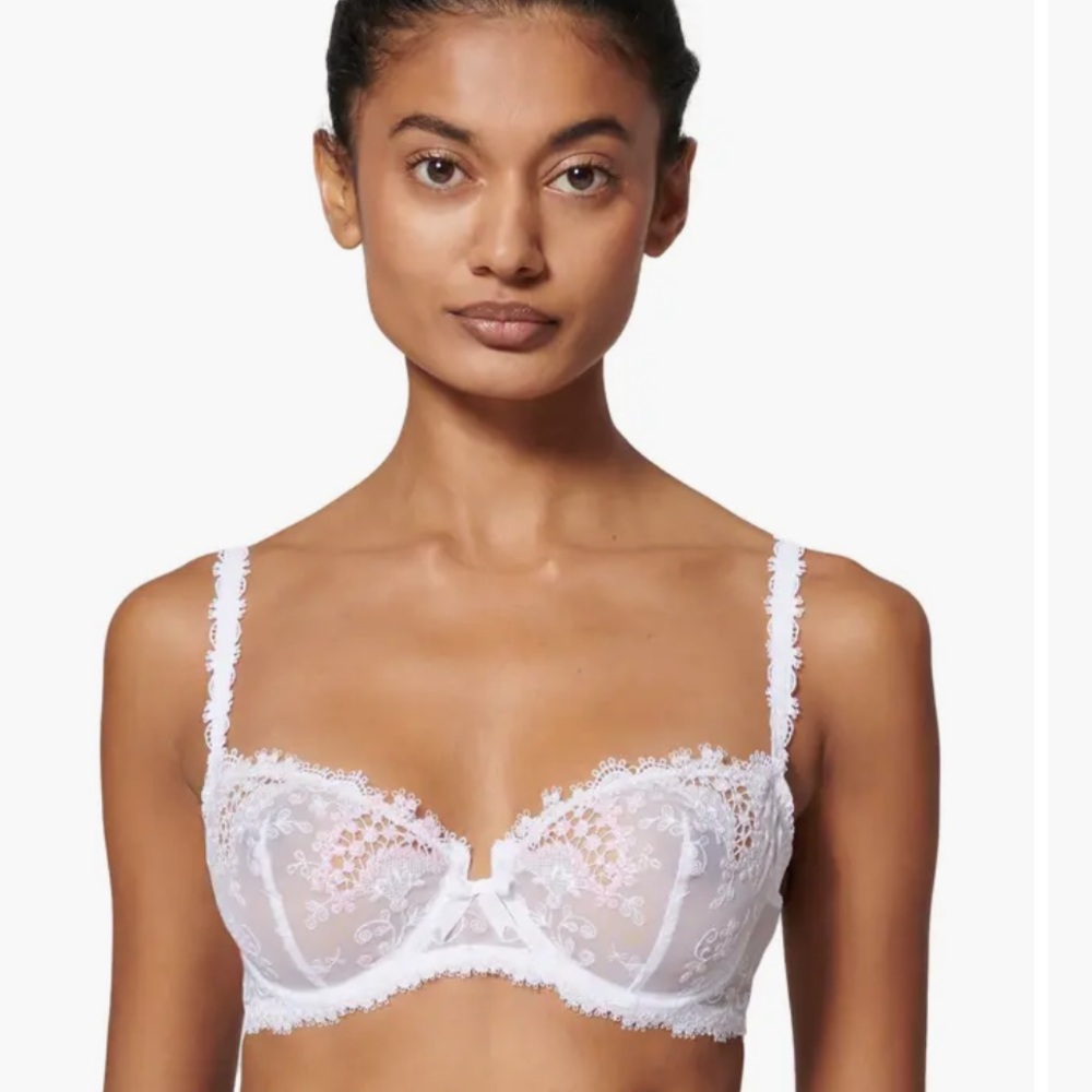 Simone Perele White Wish Underwire Demi Bra 30 D